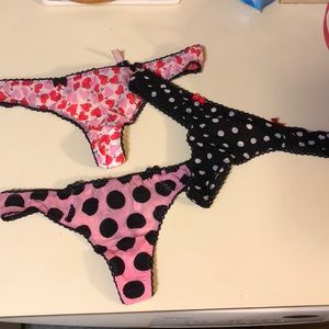 New lot of 3 victorias secret thongs size medium